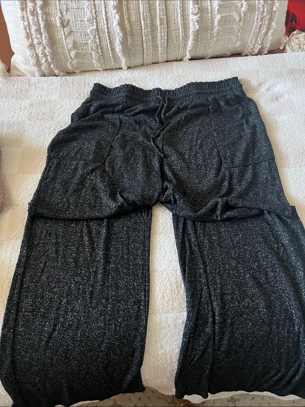 stars above Black Sparkle Straight-Leg Lounge Pants